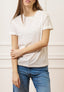 T-shirt fiammata basica - AVORIO