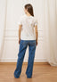 T-shirt fiammata basica - AVORIO