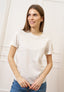 T-shirt fiammata basica - AVORIO