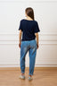 T-shirt ampia in viscosa - BLU