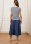 T-shirt a righe con cuore - BIANCO/BLU