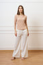 T-shirt in pizzo stretch maniche trequarti - CIPRIA