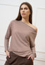 T-shirt scatola in jersey a righe - AVORIO/TABACCO