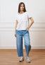T-shirt taschino con rouches - BIANCO