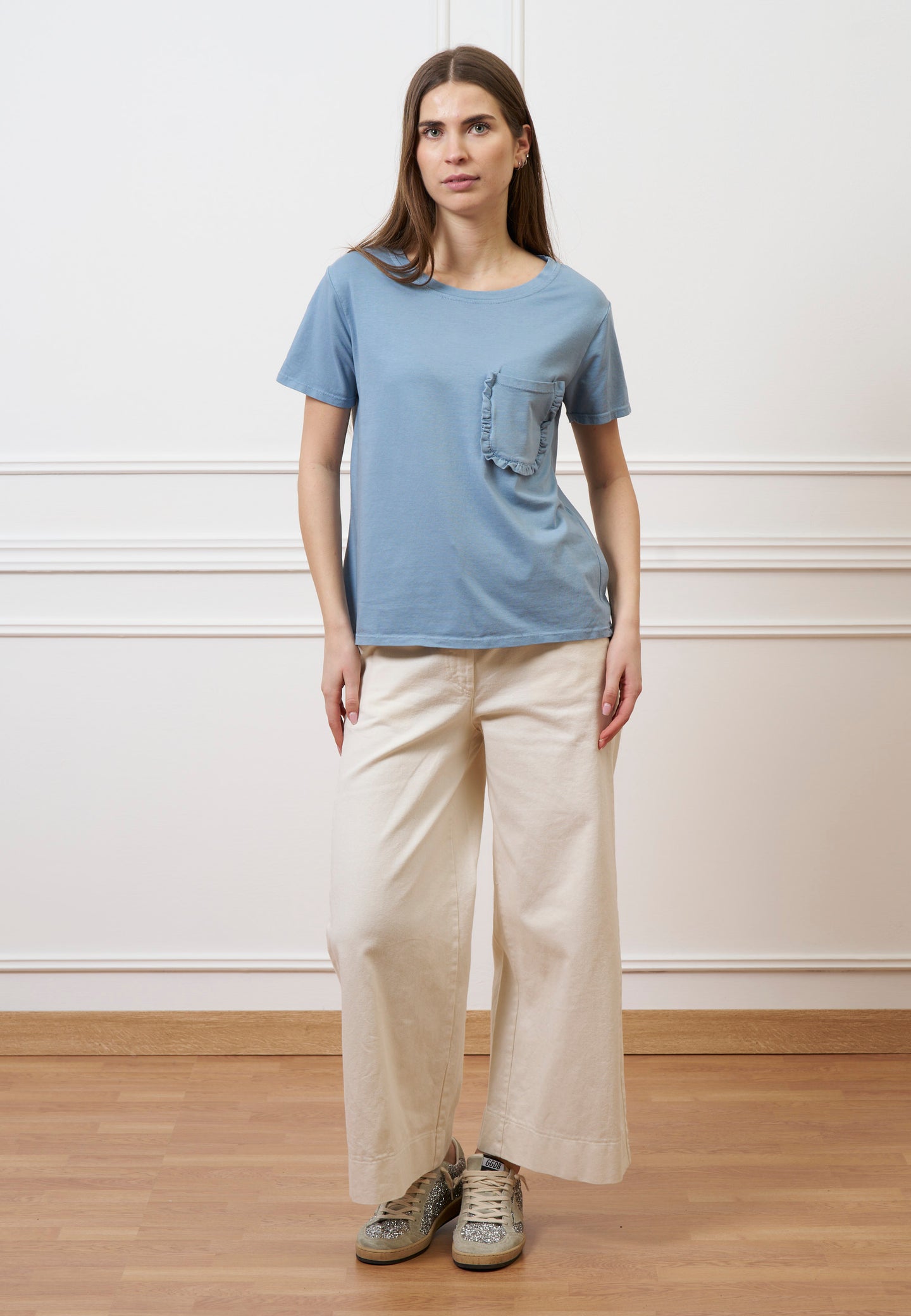 T-shirt taschino con rouches - C.ZUCCHERO