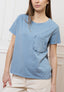 T-shirt taschino con rouches - C.ZUCCHERO