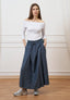 T-shirt spalle scoperte in jersey elasticizzato - BIANCO