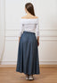 T-shirt spalle scoperte in jersey elasticizzato - BIANCO