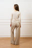 T-shirt a righe con maniche lunghe - AVORIO/BEIGE