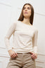 T-shirt a righe con maniche lunghe - AVORIO/BEIGE