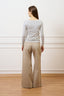 T-shirt a righe con maniche lunghe - AVORIO/AVIO