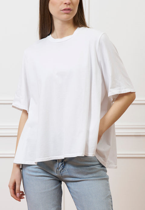 T-shirt svasata - BIANCO