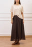 T-shirt con applicazione fiore crochet - BEIGE