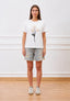 T-shirt fiori con applicazioni - AVORIO