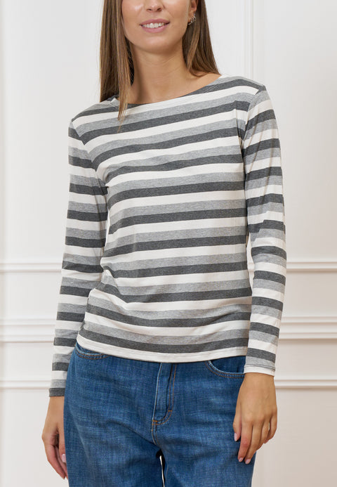 T-shirt a righe multicolore