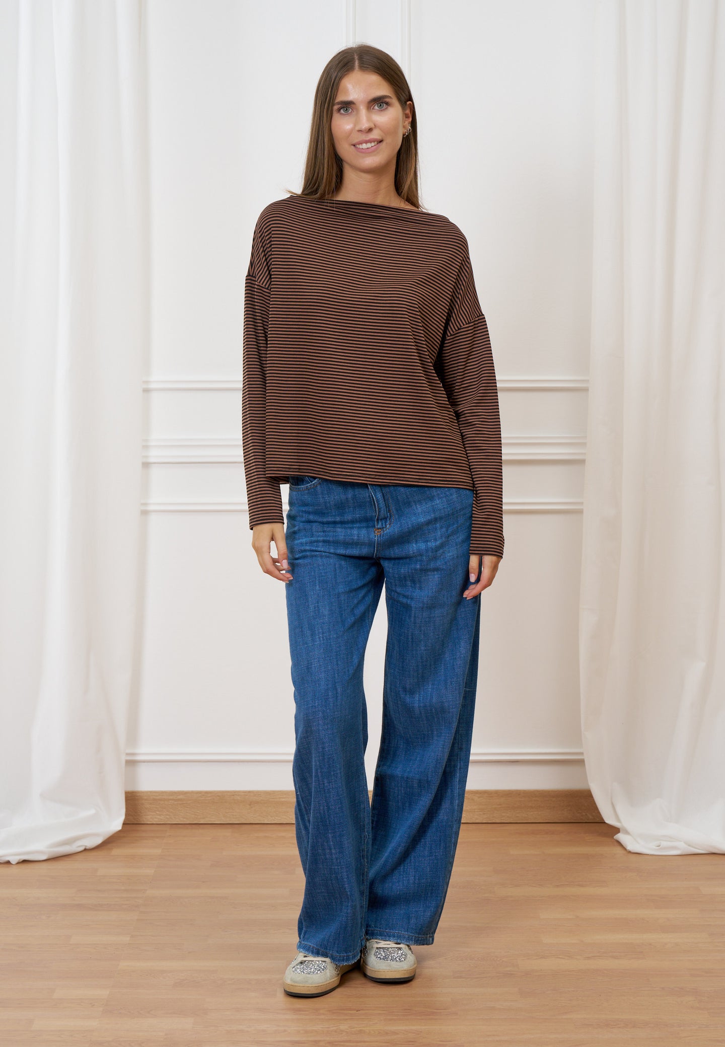 T-shirt a righe over