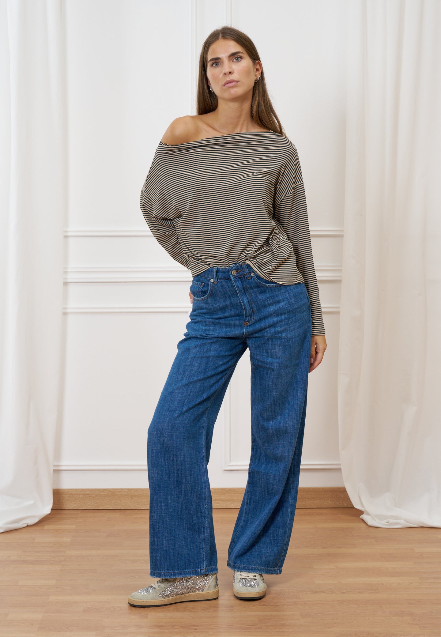 T-shirt a righe over