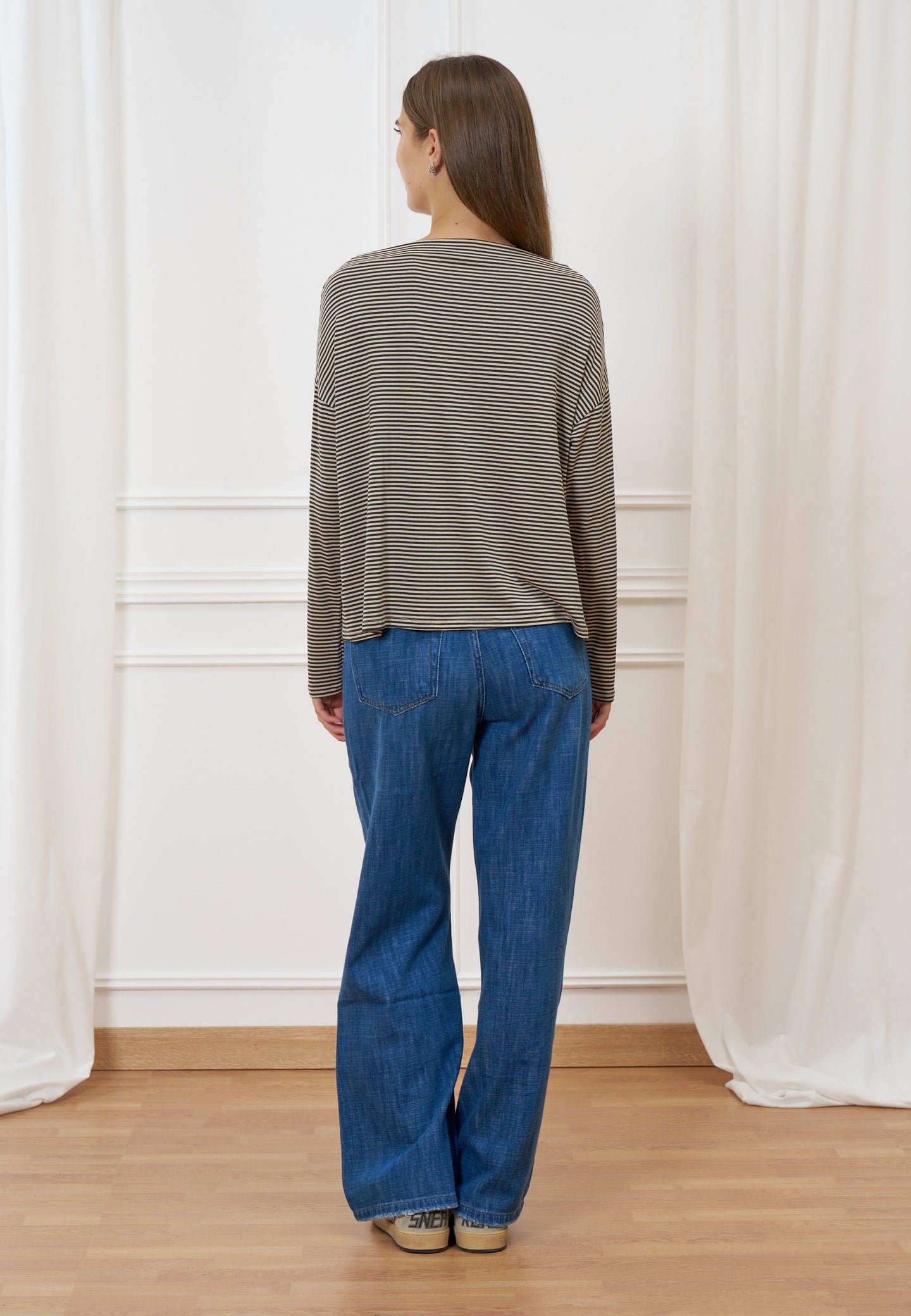 T-shirt a righe over