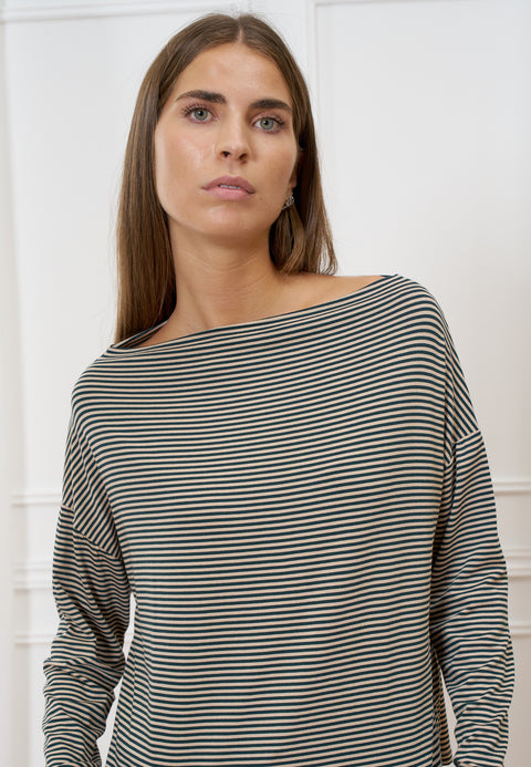 T-shirt a righe over