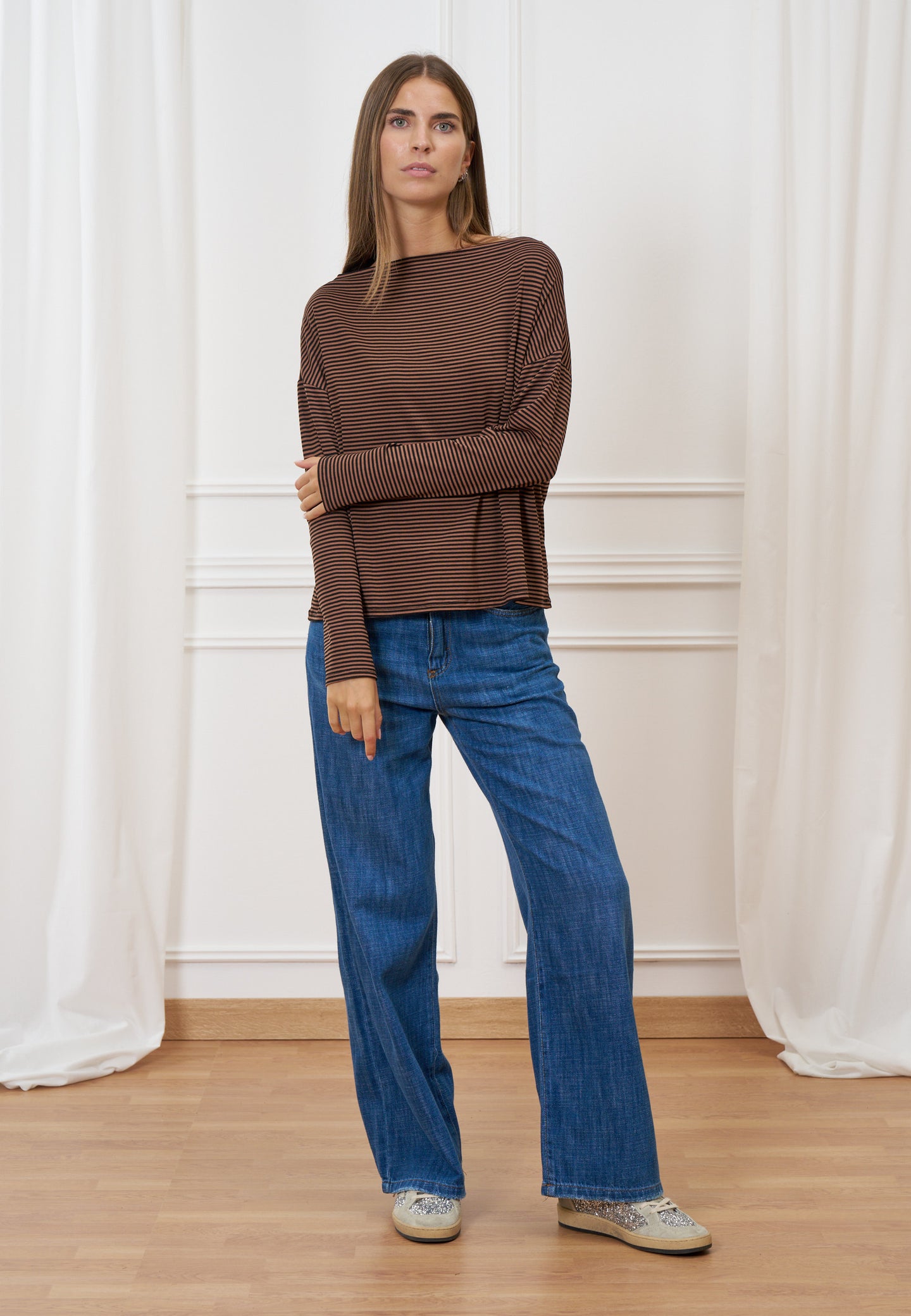 T-shirt a righe over