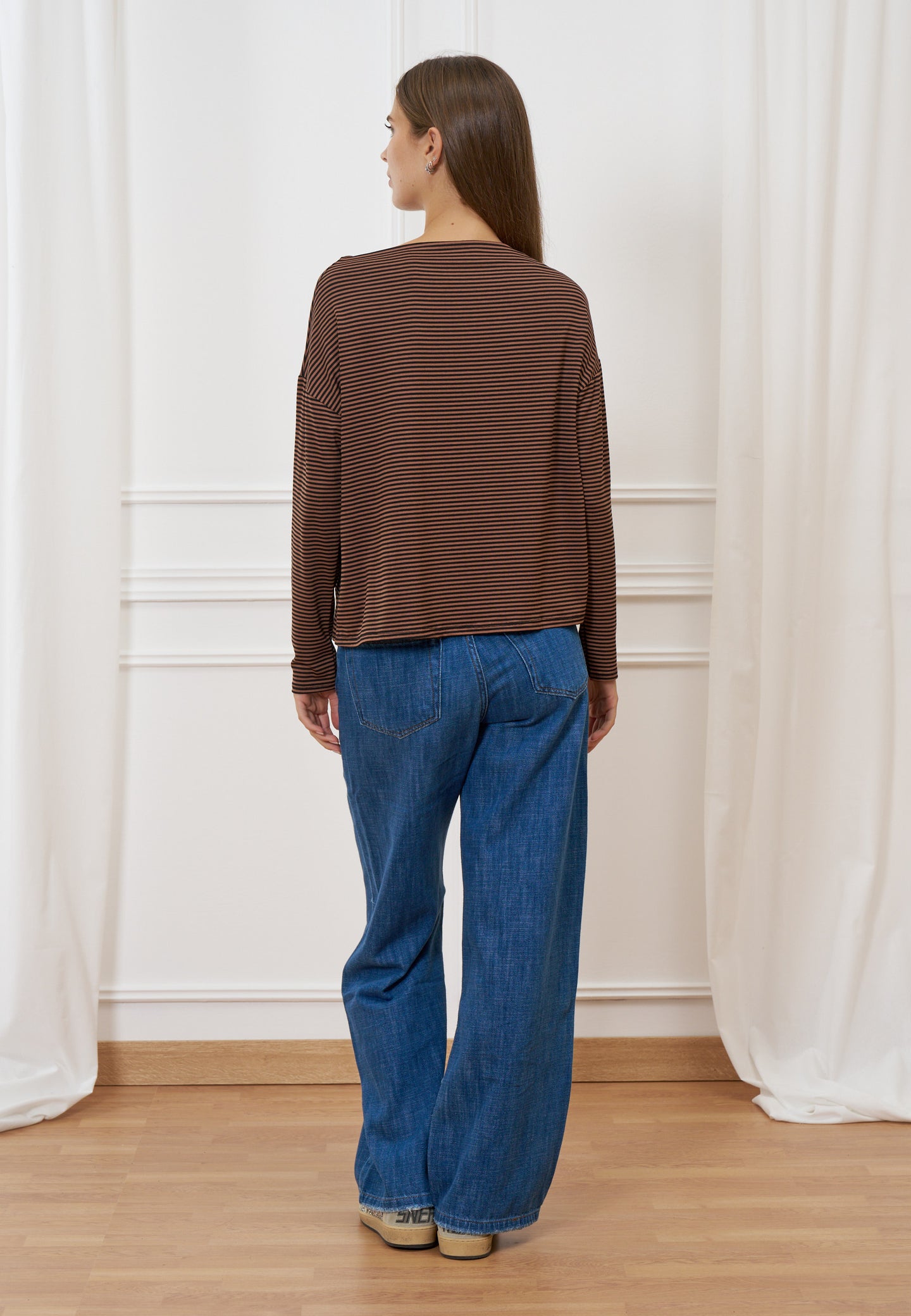 T-shirt a righe over