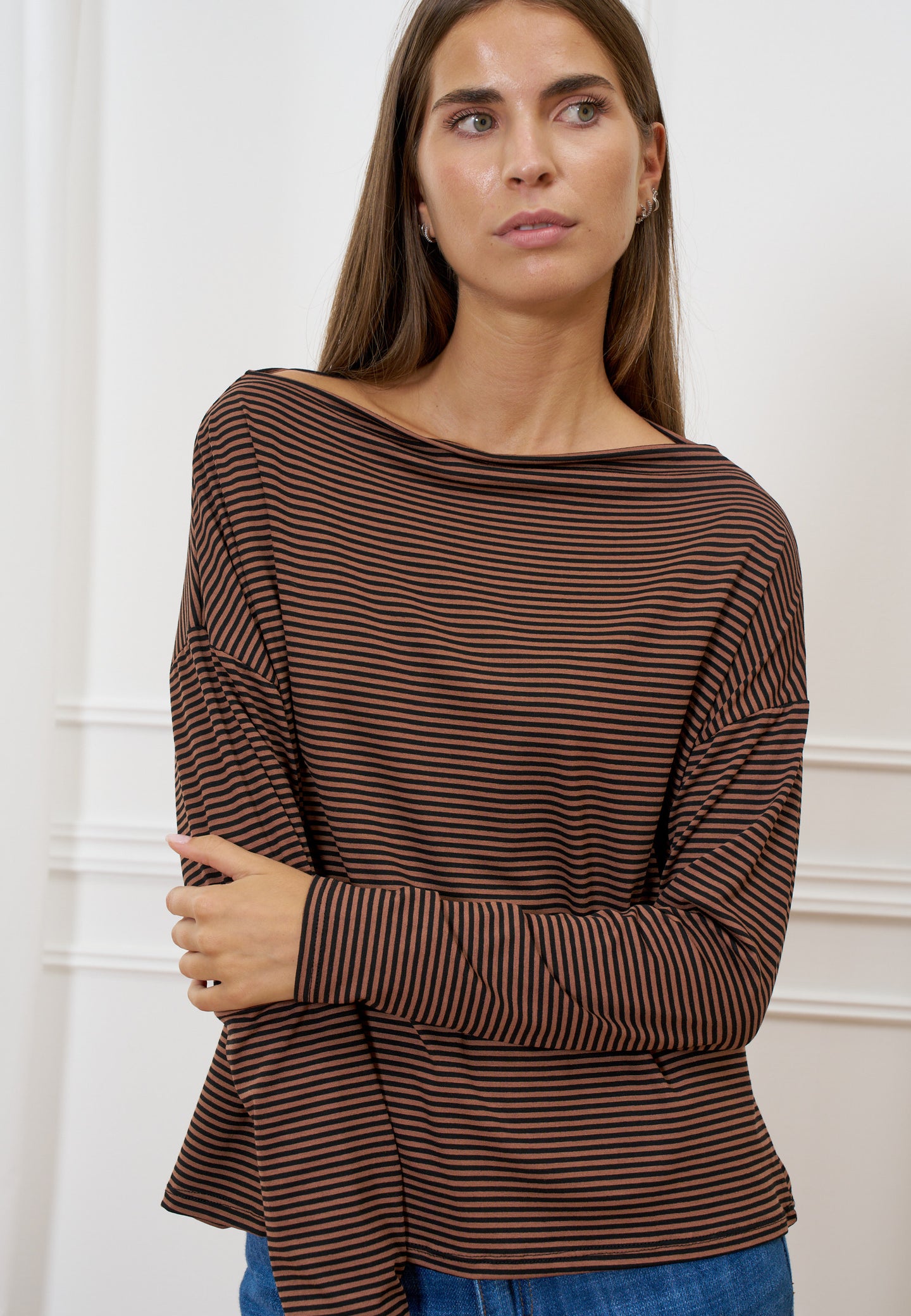 T-shirt a righe over