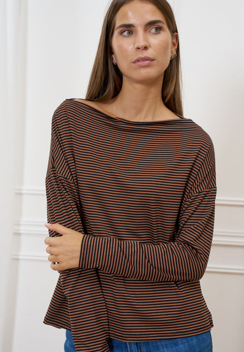 T-shirt a righe over