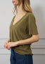 T-shirt basica scollo a v