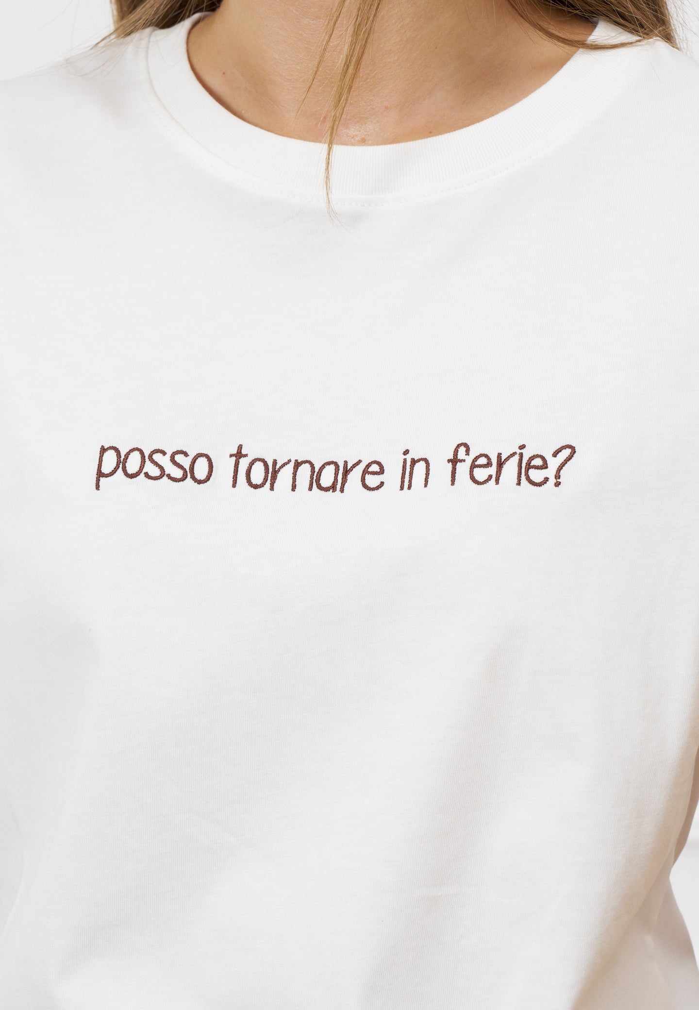 T-shirt girocollo con scritta