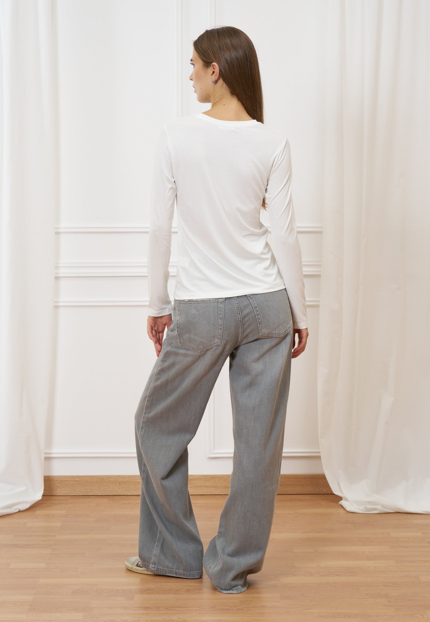 T-shirt girocollo manica lunga