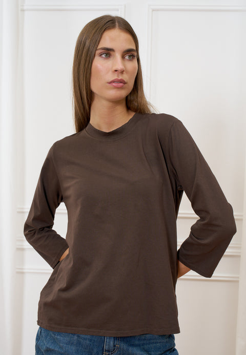 T-shirt girocollo manica trequarti