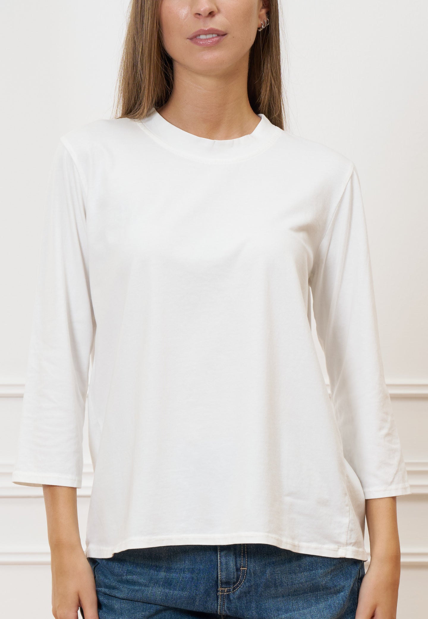 T-shirt girocollo manica trequarti