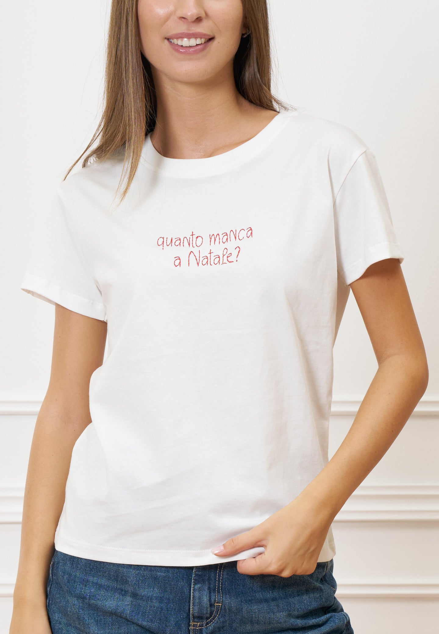 T-shirt manica corta con scritta