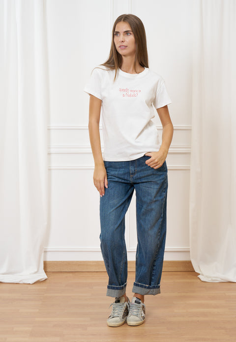 T-shirt manica corta con scritta