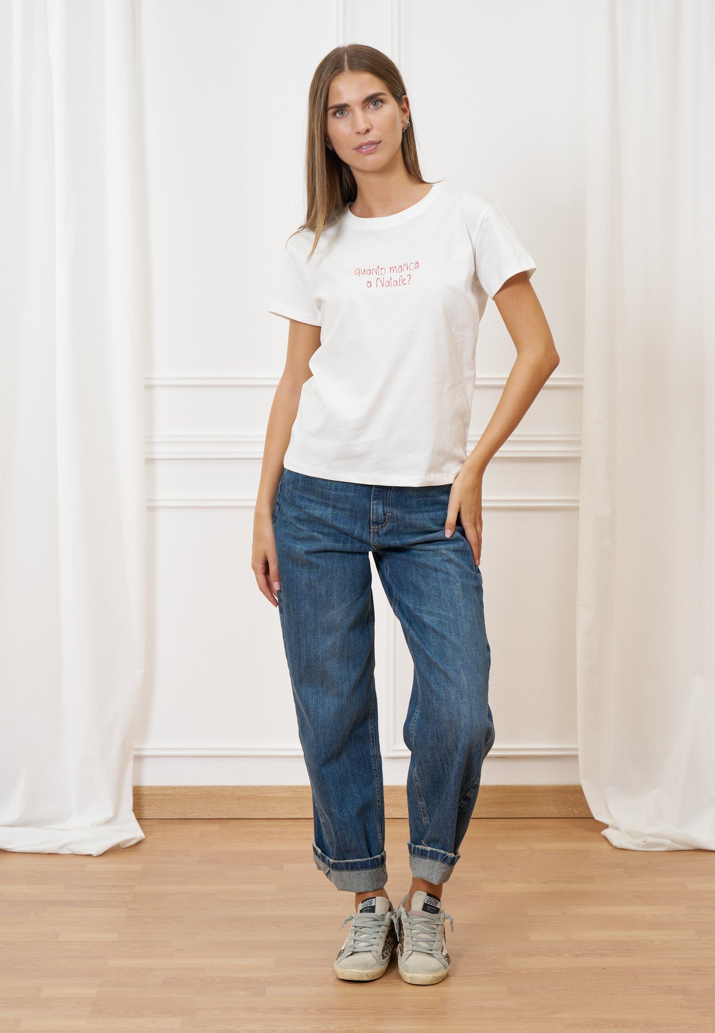 T-shirt manica corta con scritta