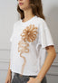 T-shirt over fiore organza