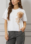 T-shirt over fiore organza