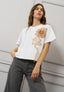 T-shirt over fiore organza
