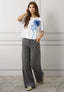 T-shirt over fiore organza