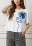 T-shirt over fiore organza