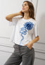 T-shirt over fiore organza