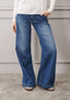Jeans vita alta gamba larga
