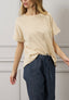 T-shirt righe manica risvolto
