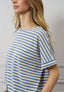 T-shirt righe manica risvolto