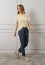 T-shirt righe manica risvolto