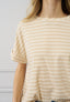 T-shirt righe manica risvolto