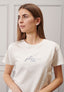 T-shirt scritta centrale