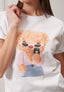 T-shirt stampa orsetto