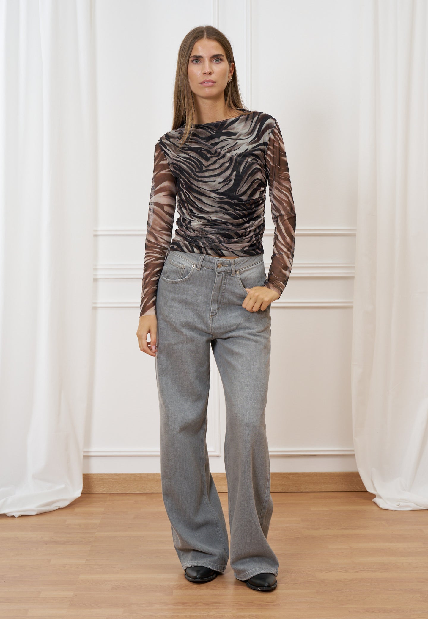 T-shirt tulle animalier