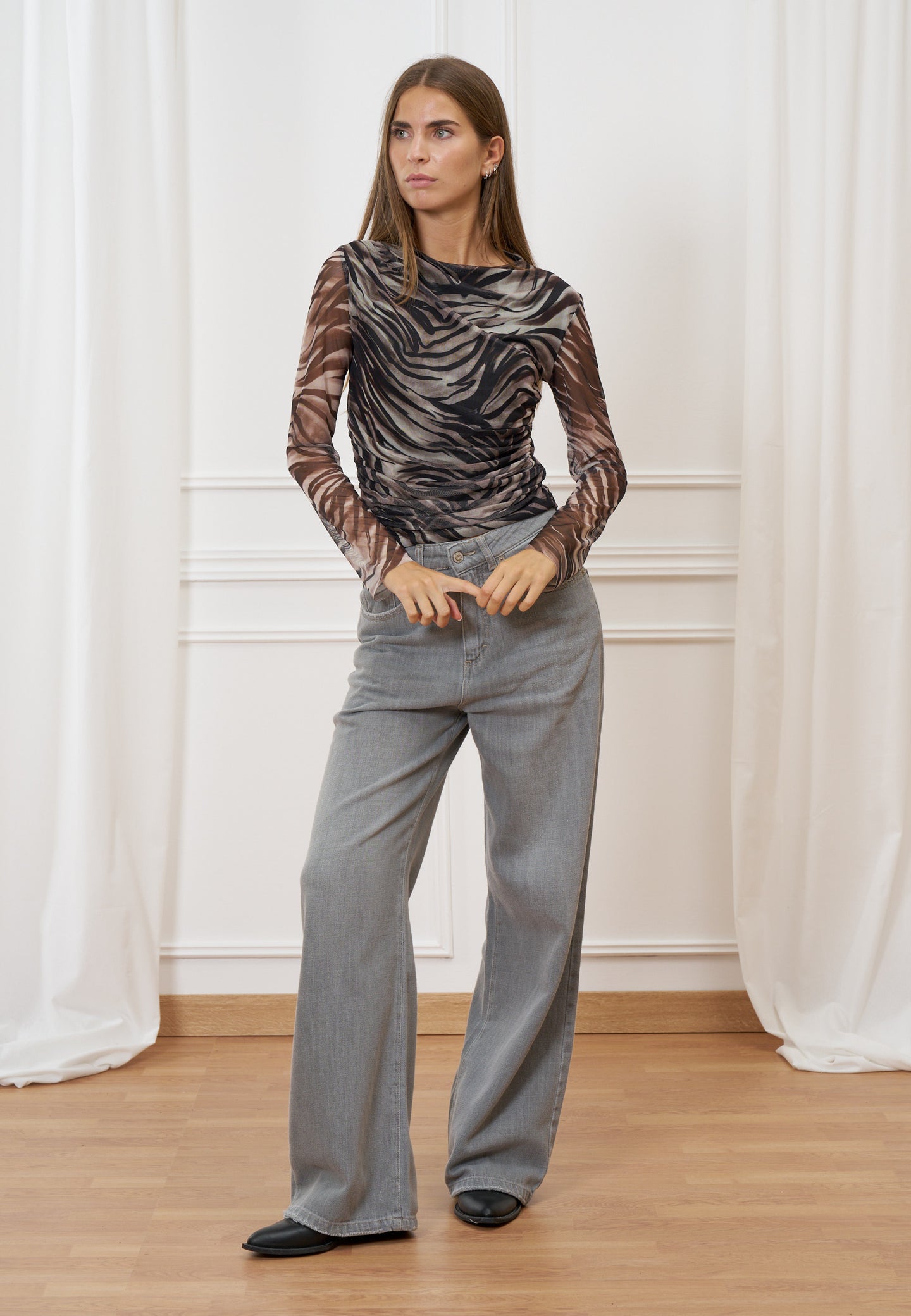 T-shirt tulle animalier